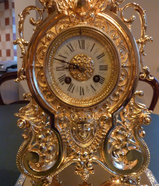 finished and gilded clock